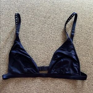 Victoria's Secret Navy Triangle Bra with Studded Straps